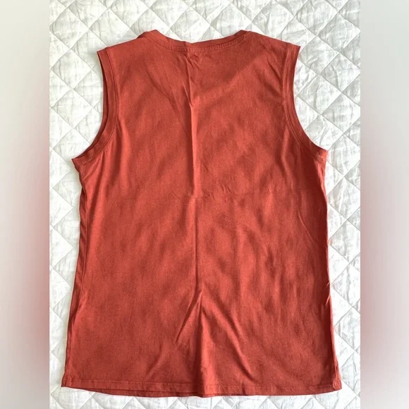 Quince Cotton Modal Muscle Tank, Terrracotta - Picture 5 of 6